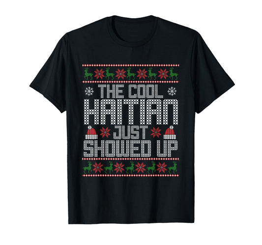 Wonderful Christmas Clothing Co Ugly Christmas Sweater Haitian T-Shirt Cool Funny Xmas T-Shirt