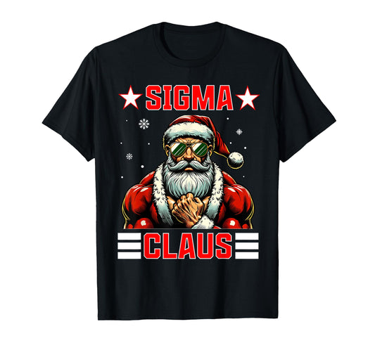 Sigma Claus Funny Christmas Santa Rizz Middle School Kids T-Shirt