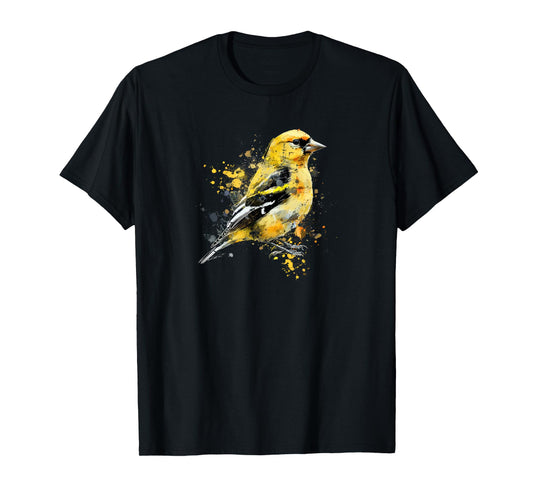 American Goldfinch Watercolor, Birdwatching T-Shirt