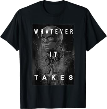 Avengers Endgame Captain America What Ever It Takes Poster T-Shirt