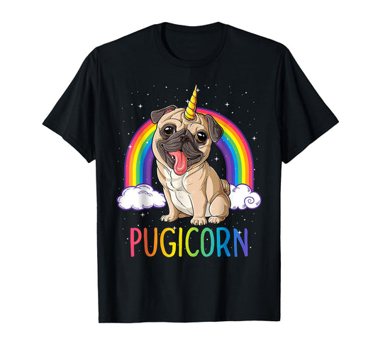Pugicorn Pug Unicorn Girls Kids Space Galaxy Rainbow.2022 T-Shirt