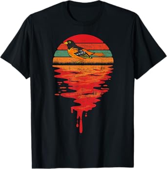 Retro Sunset Vintage Baltimore Oriole T-Shirt