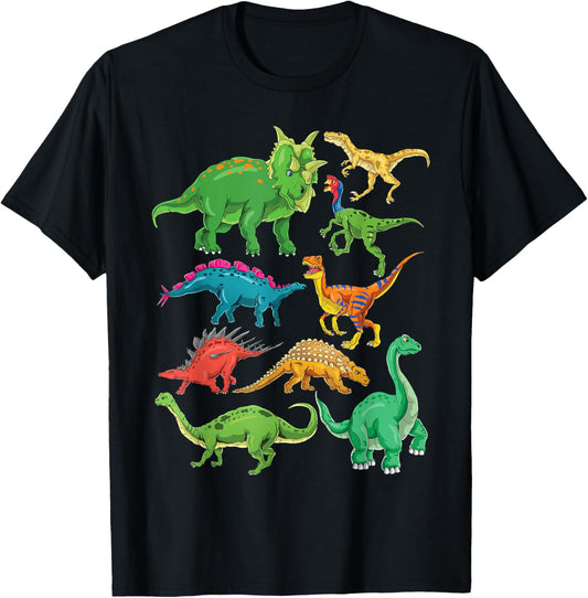 Types Of Dinosaurs Graphics Dino Identification T-Shirt