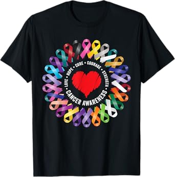 Cancer Awareness T-Shirt, Small, Black