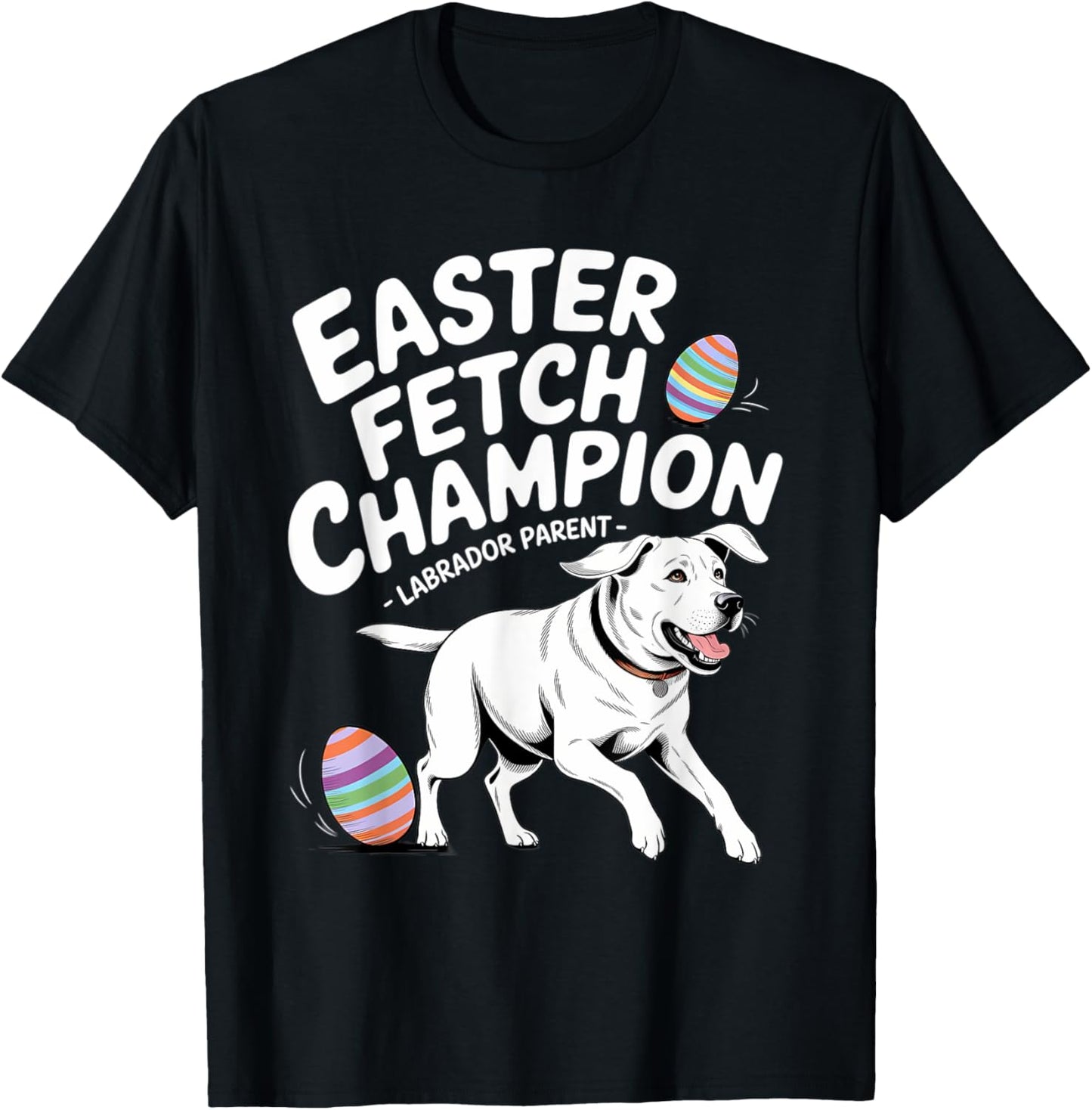 Labrador Retriever Bunny Springs Eggs Easter Lab Dog T-Shirt