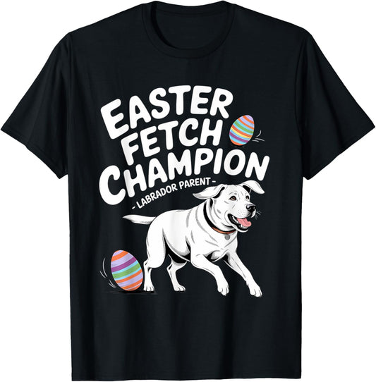 Labrador Retriever Bunny Springs Eggs Easter Lab Dog T-Shirt
