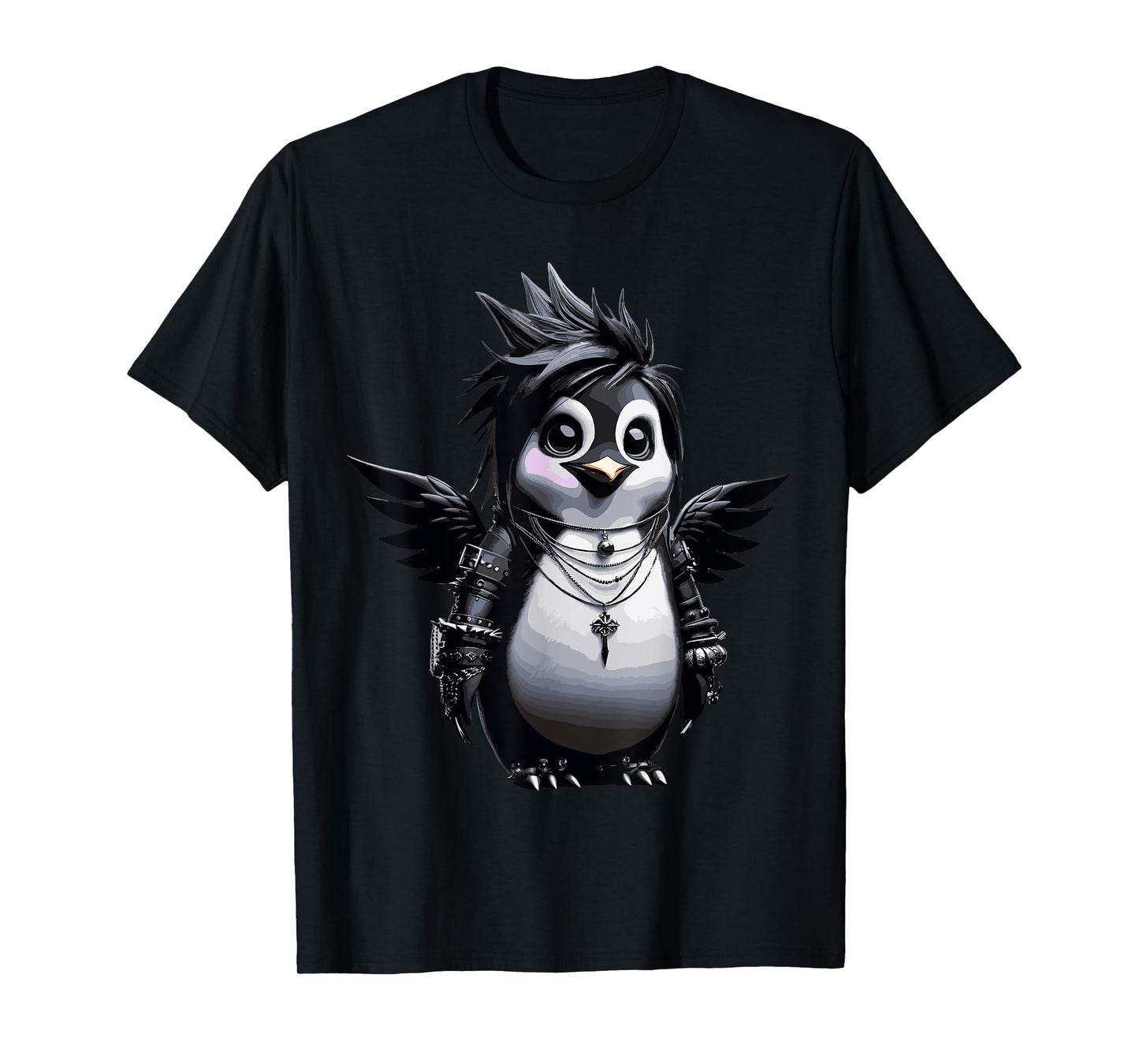 Cool Gothic Aesthetic Penguin Lover Grunge Goth Penguin T-Shirt