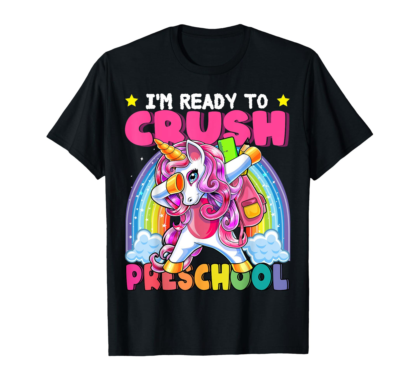 Crush Preschool Dabbing Unicorn Back to School Girls Gift T-Shirt