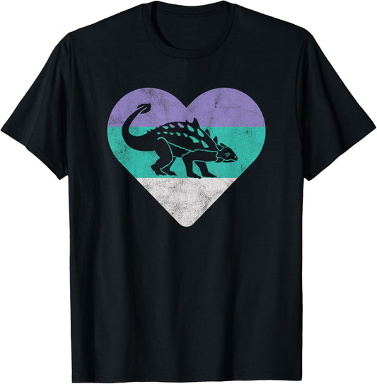 Ankylosaurus Retro Dinosaur Gift For Women or Girls T-Shirt