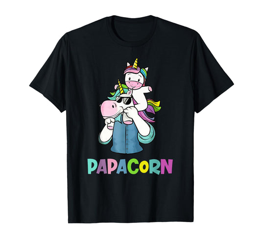 Papacorn Unicorn Father's Day Gift For Daddy T-Shirt