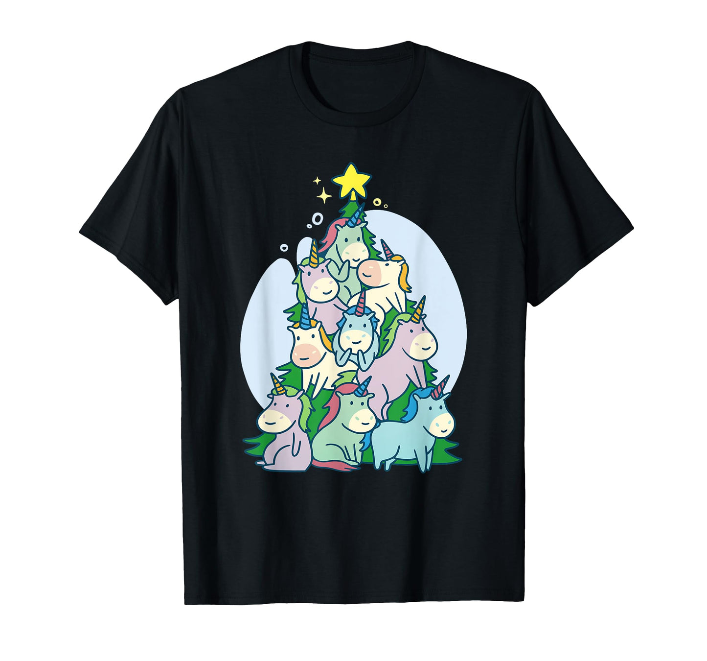 Ugly Christmas Sweater Unicorn Tree Christmas Unicorn T-Shirt