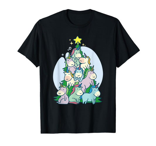 Ugly Christmas Sweater Unicorn Tree Christmas Unicorn T-Shirt