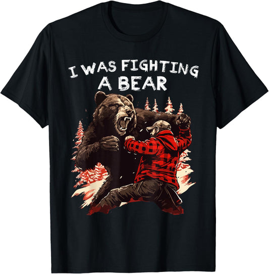 Funny Injury Get Well, I Was Fighting A Bear T-Shirt