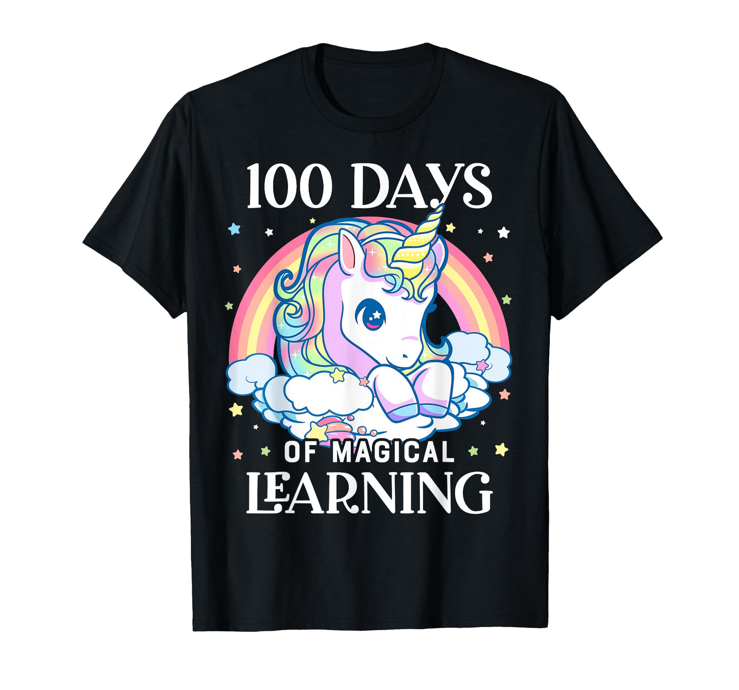 100 Days of School Unicorn Girls Teacher 100th Day of School T-Shirt
