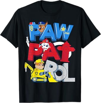 "PAW PATROL" Chase, Marshall, & Rubble's Jobs T-Shirt T-Shirt