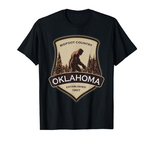 Oklahoma Bigfoot, or a Sasquatch T-Shirt