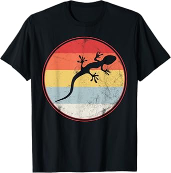 Lizard Vintage Geckos Terraristic Reptiles Hobby T-Shirt