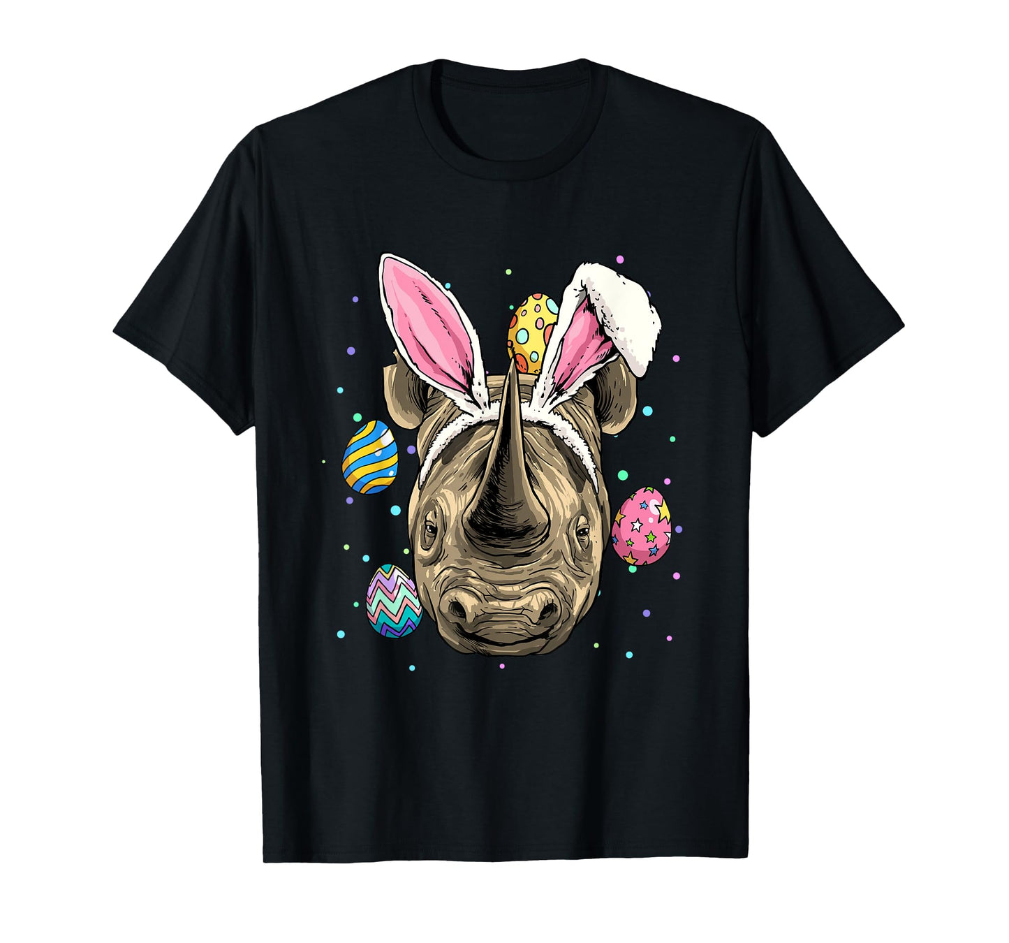 Easter Bunny Rhinoceros Chubby Unicorn Egg Hunts Rhino Lover T-Shirt