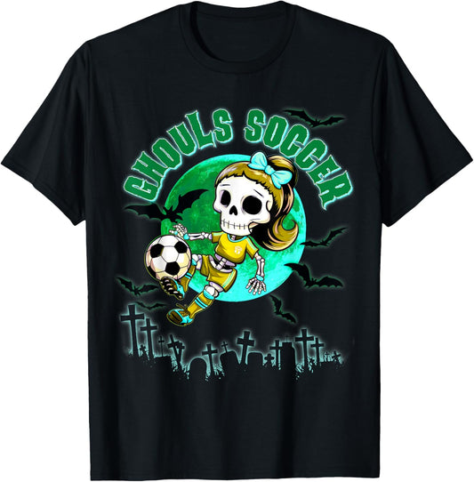 Soccer Ghoul Halloween for Girls & Teens October Spooky T-Shirt
