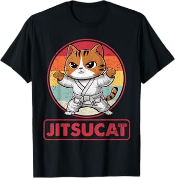 Jiu Jitsu Cat Lover Kitten Brazilian BJJ Martial Arts MMA Men Women Kids T-Shirt
