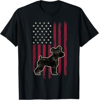 Miniature Schnauzer Dog Lovers American Flag 4th Of July T-Shirt for Women Kids Men