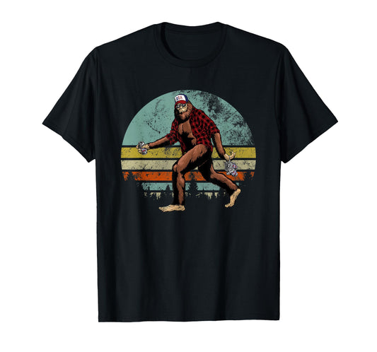 Bigfoot Loves Beer - Beer Me - Funny Bigfoot Beer Sasquatch T-Shirt
