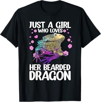 Cute Bearded Dragon For Women Girls Bearded Dragon Lovers T-Shirt