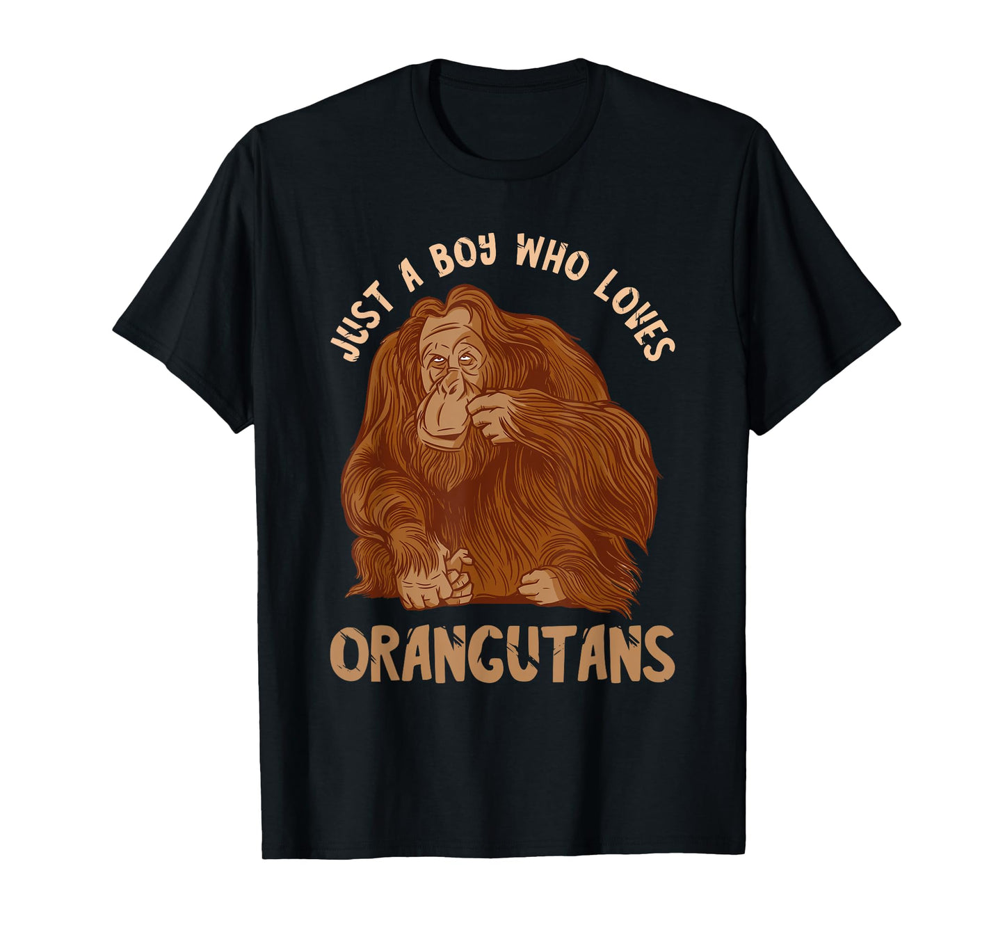 Orangutan Just A Boy Who Loves Monkey Ape Orangutan Lover T-Shirt