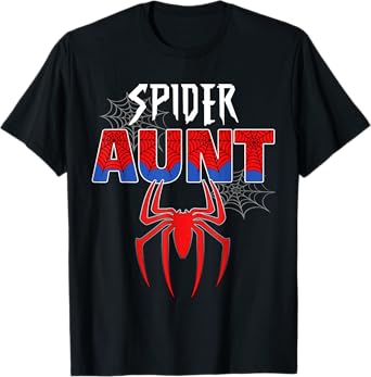 Birthday Party Spider Outfit Spider Aunt Women Girls T-Shirt
