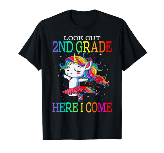 Kids Look Out 2nd Grade Here I Come Unicorn T-Shirt