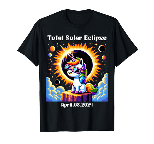 Solar Eclipse 2024 Tee Total Eclipse April 8th 24 Unicorn T-Shirt