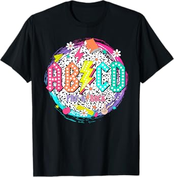 Cute Funny for Prek Teacher ABCD Rock Pre-K Rocks T-Shirt