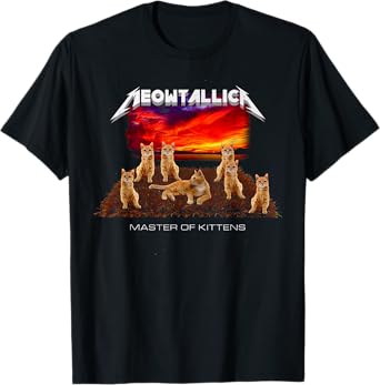 Meowtallica Master Of Kittens T Shirt Funny Gift T-Shirt