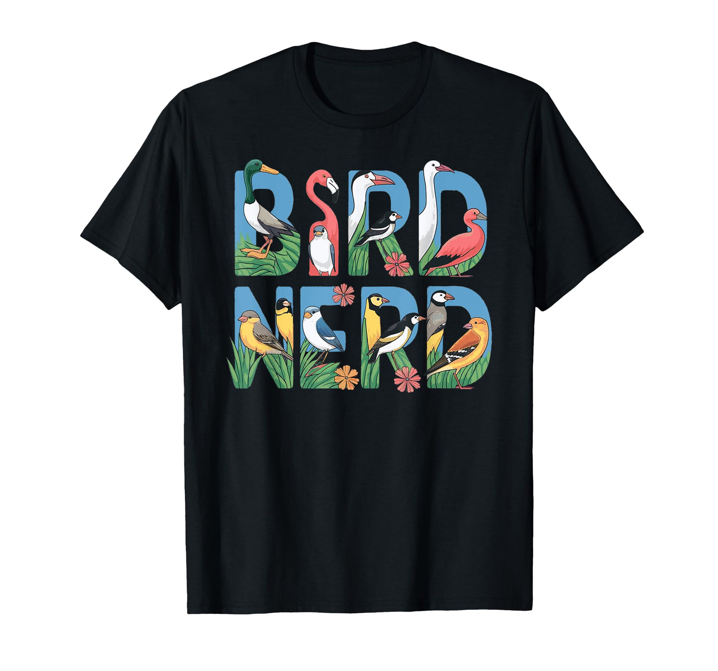 Bird Nerd Bird Watching Birding: Womens & Mens Graphic T-Shirt