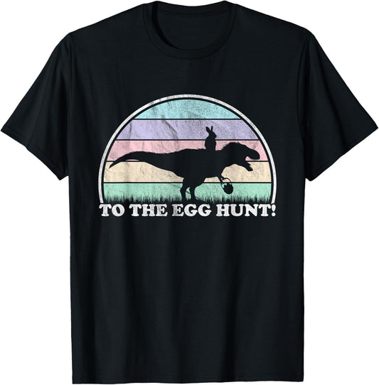 To The Egg Hunt - Funny Easter T-Rex Bunny Dinosaur Kids T-Shirt