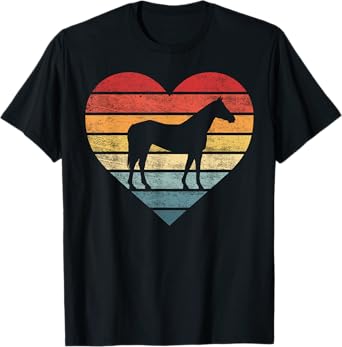 Horse Lover Gifts Horseback Riding Equestrian Retro Vintage T-Shirt