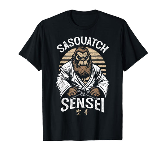 Karate Warrior Legend Sasquatch Sensei Bigfoot Martial Arts T-Shirt