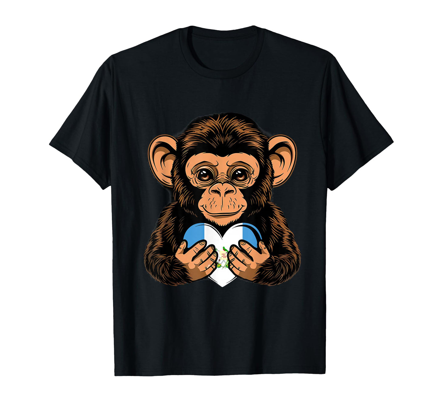 Guatemala Cute Monkey Guatemalan Pride Guatemalan Flag T-Shirt