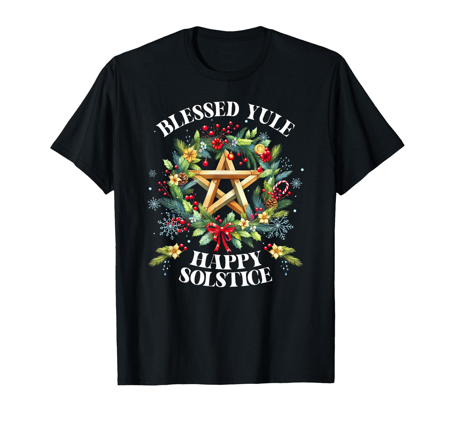 Winter Solstice Yule Christmas Blessed Yule Happy Solstice T-Shirt