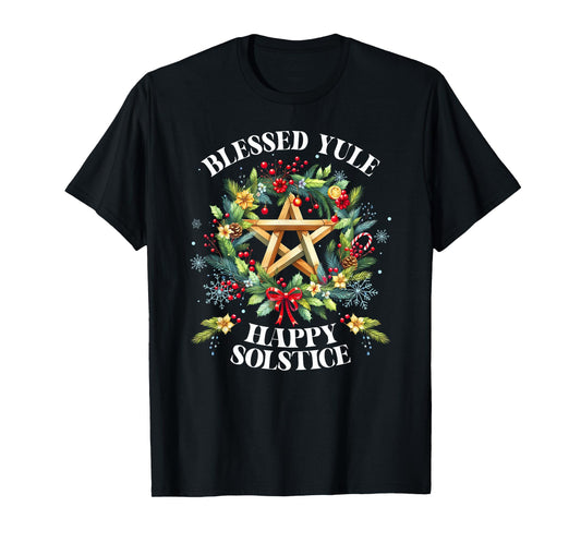 Winter Solstice Yule Christmas Blessed Yule Happy Solstice T-Shirt