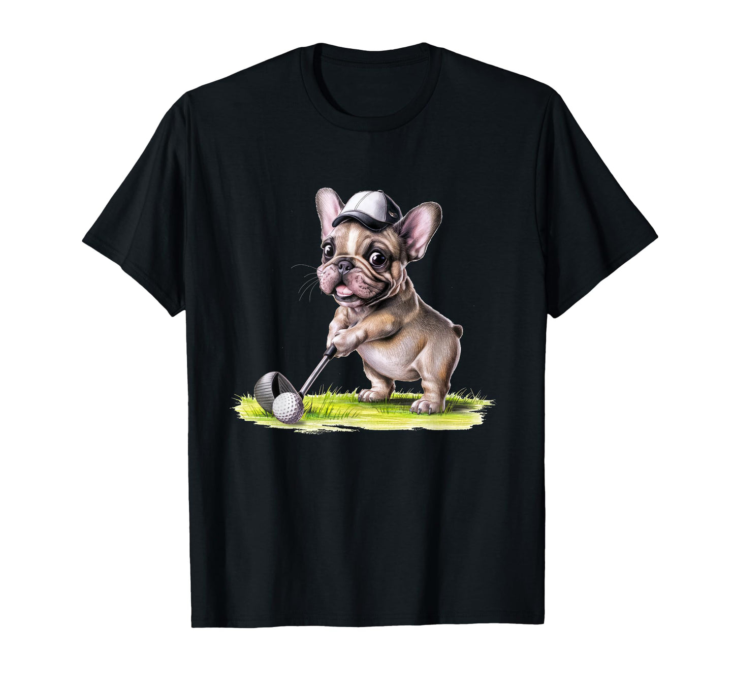 French Bulldog Playing Golf Men Women Kids T-Shirt