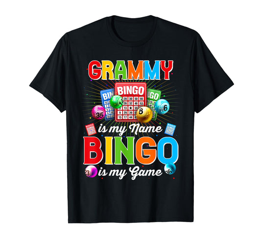 Bingo Funny Grammy Is My Name Bingo Is My Game Xmas T-Shirt