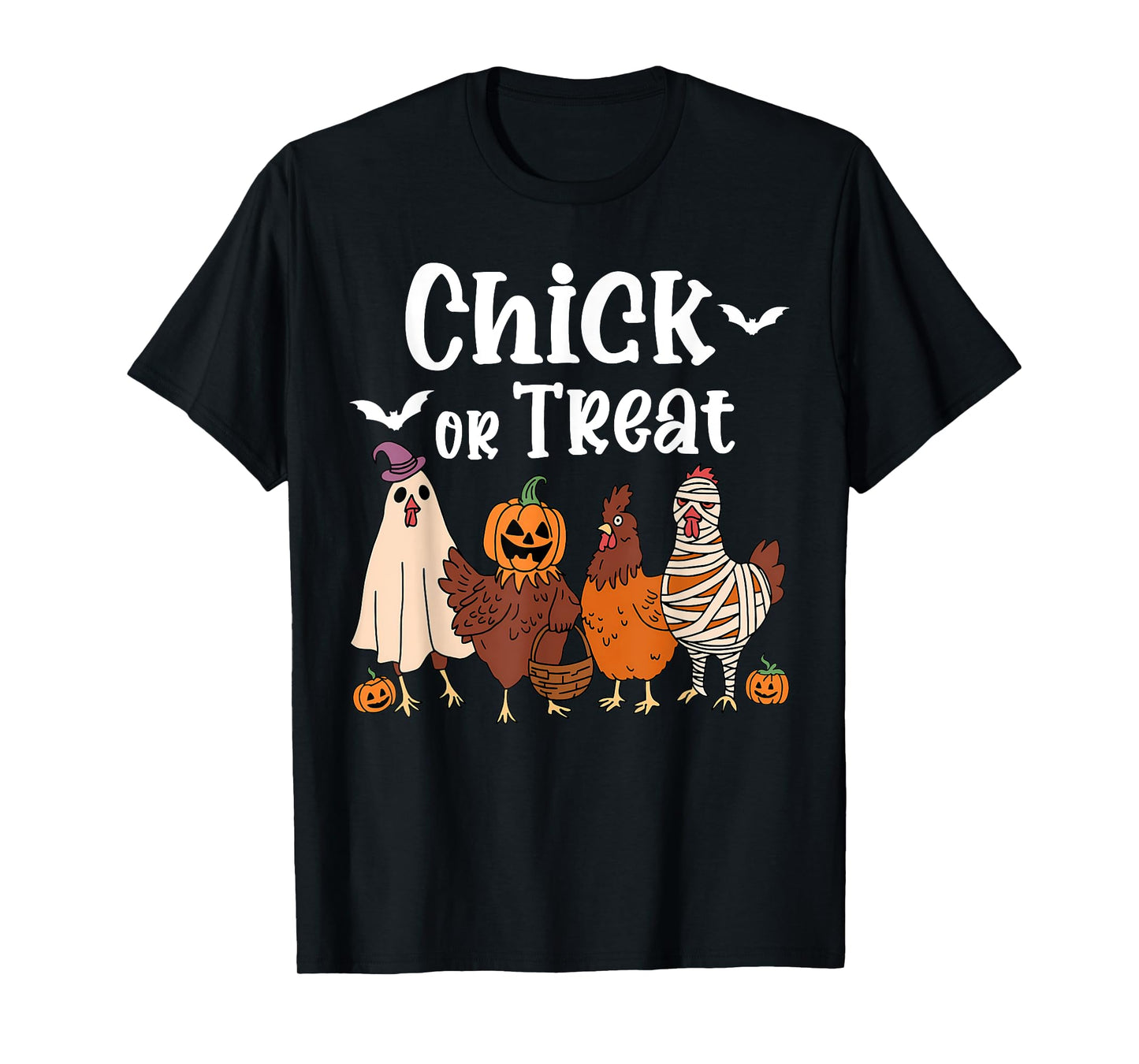 Chick Or Treat Funny Spooky Chicken Halloween Women Men T-Shirt