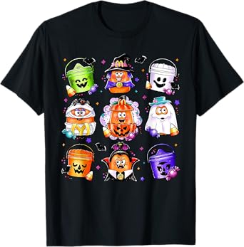 Chicken Nuggets Pumpkin Halloween 90's Vintage T-Shirt
