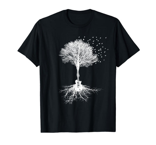 Acoustic Guitar Player Nature Tree, Birthday, Christmas Gift T-Shirt