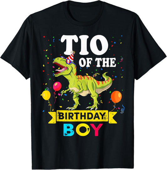 Tio Of The Birthday Boy Dinosaur T-Rex Matching Family T-Shirt