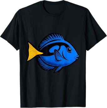 Blue Tang Fish Ocean Marine Reef Sea T-Shirt