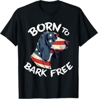 Funny Bloodhound Dog Vintage Bloodhound American Flag T-Shirt for Men Women Kids