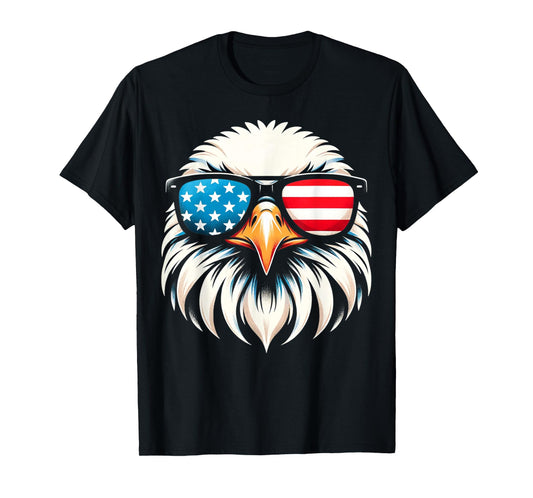 Patriotic Eagle Red White Blue USA Flag Eagle 4th of July T-Shirt