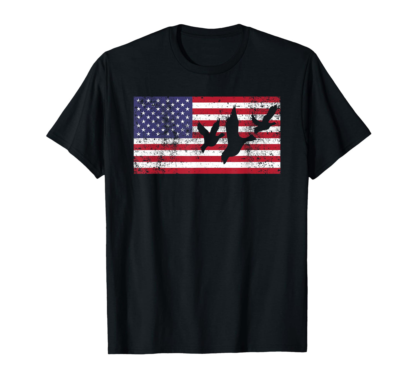 Duck Hunting Shirt American Flag USA 4th of July Gift T-Shirt